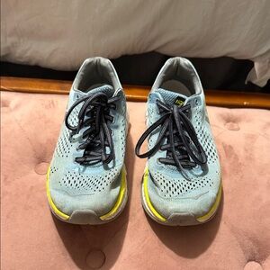 Hoka Blue and Yellow Athletic Shoes Size 6